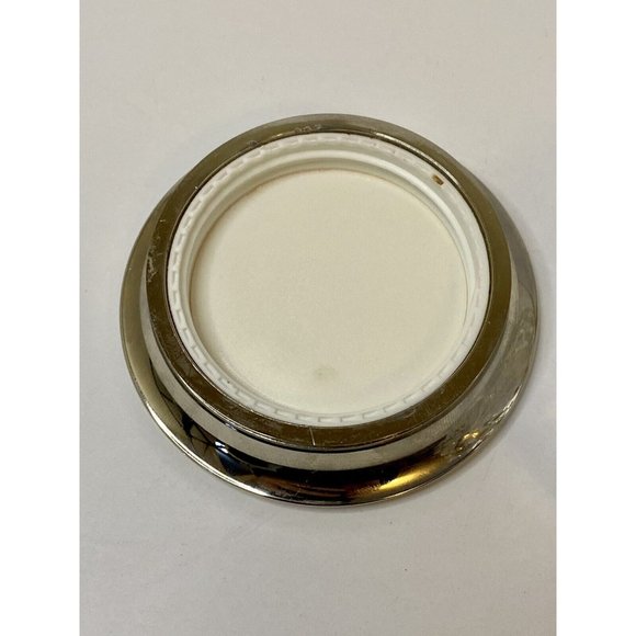 Vintage Vanity Powder Dresser Jar Dish with Brown Enamel Lid Scratching See Pics - Picture 9 of 12